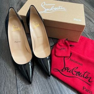 Christian Louboutin Décolleté 100mm patent-leather pumps - Size 37.5